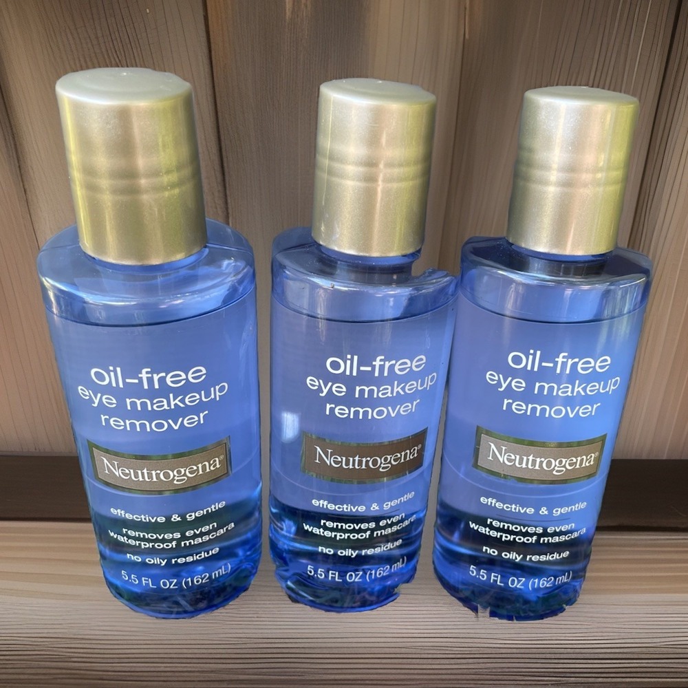 Neutrogena Oil-Free Eye Makeup Remover  5.5 oz 5.5 Fl Oz Lot Of 3